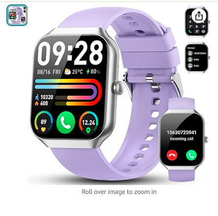 Read more about the article “smart watch for men women silver-light purple  1.96″” fitness watch silver-light purple (Don’t use Gift Card!)”