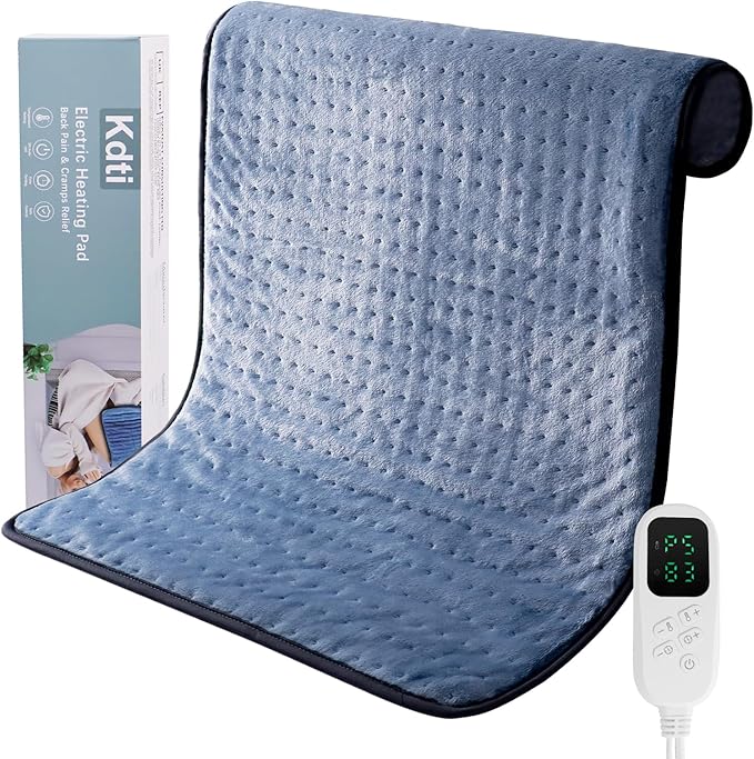 Read more about the article Kdti Heat Pad, 32″*24″ Electric Heating Pad for Back Shoulder Neck, Fast Heating Technology, 6 Heat Level and 4 Timer Setting, Auto Shut Off, Ultra Soft Machine Washable