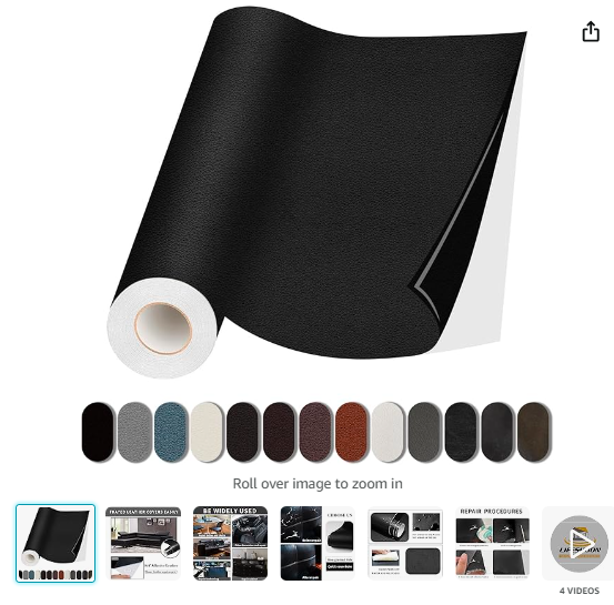 Read more about the article Leather Repair Patch, 17X79 inch Self Adhesive Leather Repair, Large Leather Repair Tape for Couches, Furniture, Car Seats, Cabinets, Wall, Handbags （Black, 17X79 inch）