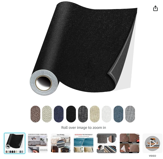 Read more about the article Fabric Repair Patches, 17X79 Inch Linen Repair Tape Self-Adhesive Fabric Patches Durable, DIY Large Patches for Sofa, Couches, Furniture, Chair, Clothing （17X79 Inch, Black）