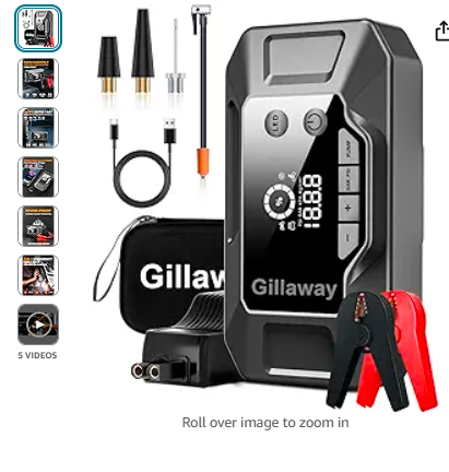 Read more about the article Q11 4000A Car Jump Starter with Air Compressor Combo 150PSI, Portable Car Battery Jump Starter Battery Pack (10L Gas/8.0L Diesel), Car Battery Charger Jump Starter Tire Inflator LED Light (4000A)