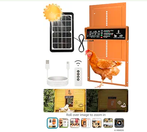 Read more about the article Asfrost Automatic Chicken Coop Door Solar Powered Automatic Chicken Door with Timer & Light Sensor, Anti-Pinch, Durable Aluminum Auto Chicken Door, Charge with Solar Panel & USB – Orange