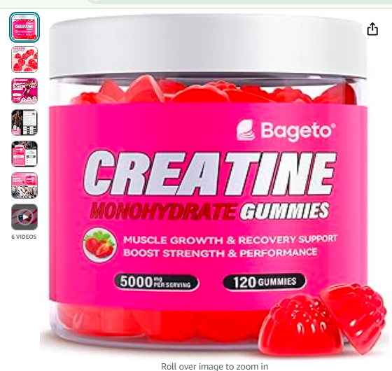 Read more about the article Creatine Monohydrate Gummies 5000mg for Men & Women, Gomitas de Creatina 5g Creatine Monohydrate, 0g Sugar Chewables Creatine Pre-Work Out for Muscle Strength, Vegan,120 Count (120 Count, Strawberry)