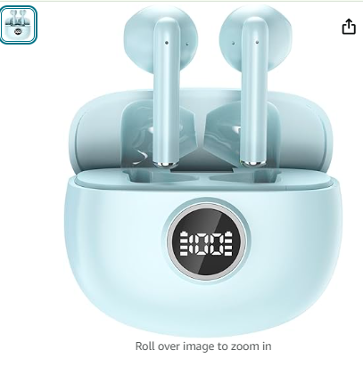 Read more about the article Wireless Earbuds Bluetooth 5.3 Headphones in Ear with 4 ENC Mic, 40 Hrs Lightweight Sport Bluetooth Earbuds,2024 Deep Bass Stereo Ear Buds, LED Display/IP7 Waterproof Wireless Earphones-Light Green