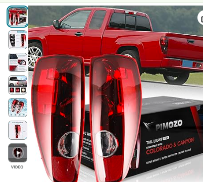 Read more about the article Tail Lights Assembly Factory Style Compatible With 2004-2012 Chevy Colorado GMC Canyon Brake Rear Lamp Halogen Passenger And Driver Side w/Lens & Housing Only OE Replaces GM2801164