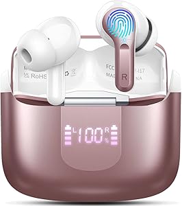 Read more about the article Wireless Earbuds, Bluetooth 5.3 Headphones 2024 Wireless Headphones in Ear, 4 ENC Noise Cancelling Mic Ear buds, 40H Deep Bass Wireless Earphones IP7 Waterproof Bluetooth Earphones USB-C, LED Display