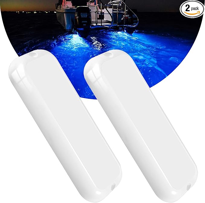 Read more about the article B5 Marine Underwater Boat Lights, Blue 2x3000LM 6.5″ 10-36V IP68 Waterproof, Pure White Look, Soft Lighting for RV Boat Exterior Interior Transom Pontoon Deck Yacht Stern Fishing