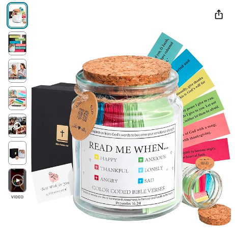 Read more about the article 2024 New Bible Verse Jar,The Hope Jar,90Pcs Color Coded Bible Verses in a Jar,Bible Verses in a Jar,Read Me When Bible Verses Jar,Bible Verses for Emotions and Feelings,Bible Study Supplies