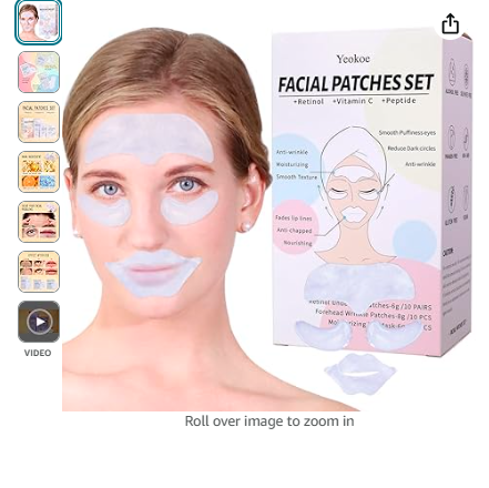 Read more about the article Forehead Wrinkle Patches,Under Eye Patches and Lip Mask 30 PCS.Facial Patches Set Face Masks Skincare Wrinkle Patches With Retinol Serum For Puffy Eyes and Dark Circles