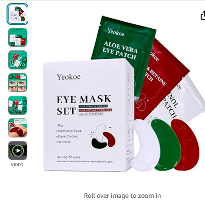 Read more about the article Under Eye Patches For Puffy Eyes and Dark Circles Wrinkle,30 Pairs Eye Masks Face Masks SkinCare With Retinol Serum,Aloe Vera,Rose & Betaine,Stocking Stuffers for Women