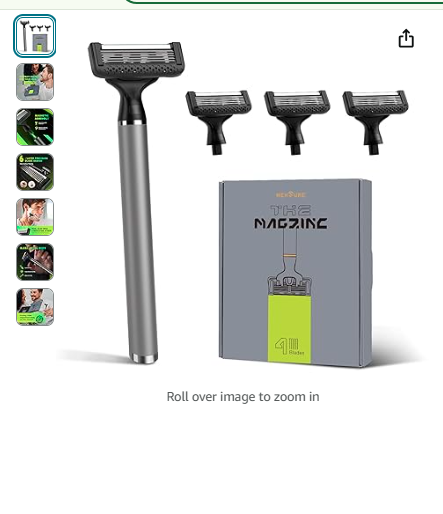 Read more about the article Mensure Razors for Men – Shaving Kit for Men, Magnetic Assembly Design, Precision 6-layer Blade, Lubricating Strips, 4 Refills (Silver)