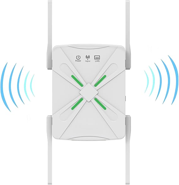 Read more about the article Ubinki 2024 Newest WiFi Extender，WiFi Repeater,5GHz and 2.4GHz Home Dual Band WiFi Booster, 4 *Antennas Covers Up to 4,000 Sq Ft and 45 Devices, Internet Booster, Quick Setup, Repeater/Router/Ap Mode