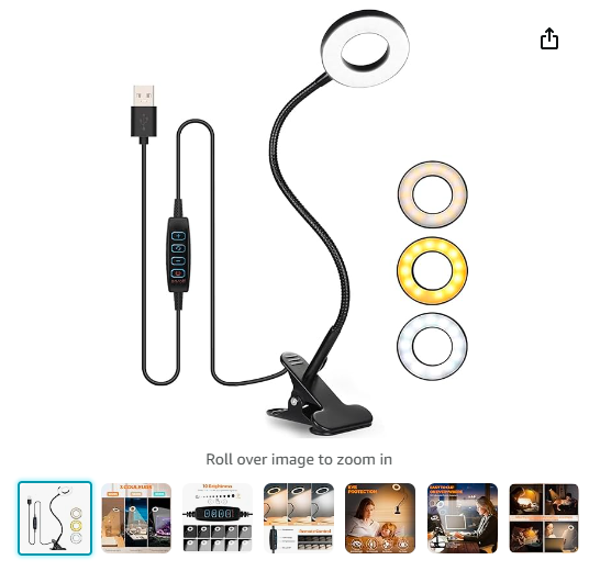 Read more about the article HIYAA Desk Lamp Clip On Clamp Light & 3 Light Mode 10 Dimmable Brightness Eye Caring Book Adjustable for Reading Studying Working Video Conference Lighting – Black