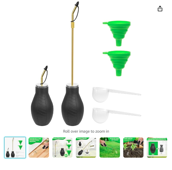 Read more about the article Diatomaceous Earth Powder Duster, Garden Powder Applicator with Long Brass Spray Gun, Bulb Duster Sprayer for Organic Gardening, Complete Kit with Collapsible Funnel and Scoops