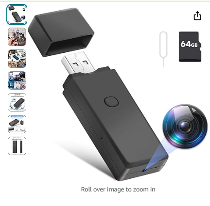 Read more about the article 64GB USB Hidden Cameras,1080P Mini Portable Spy Video Camera Covert Nanny Video Recorder Security Cameras for Office and Home