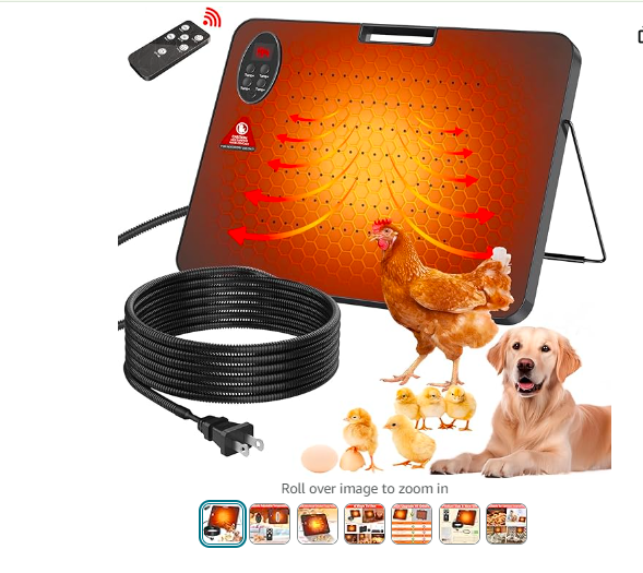 Read more about the article Chicken Coop Heater-200W Flat-Panel Radiant Chicken Heater for Winter with Thermal Protector,Remote Control Safe Energy Efficient Heating Plate with High Temperature Alert for Chicks Poultry Animals