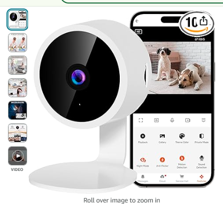 Read more about the article 2K 3MP Home Security Camera, 2.4G WiFi Indoor Baby Monitor with Night Vision, Motion Detection, Phone App, 2-Way Audio, SD/Cloud Storage, Surveillance Cameras for Pet Cat Dog Cam, Works with Tuya