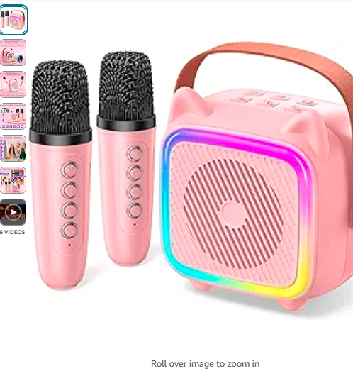 Read more about the article Mini Karaoke Machine for Kids, Portable Bluetooth Speaker with 2 Wireless Microphones, Toys Gifts for Girls Ages 4, 5, 6, 7, 8, 9, 10, 11, 12+ Year Old Birthday Gift Parties Christmas (Pink 2 Mics)