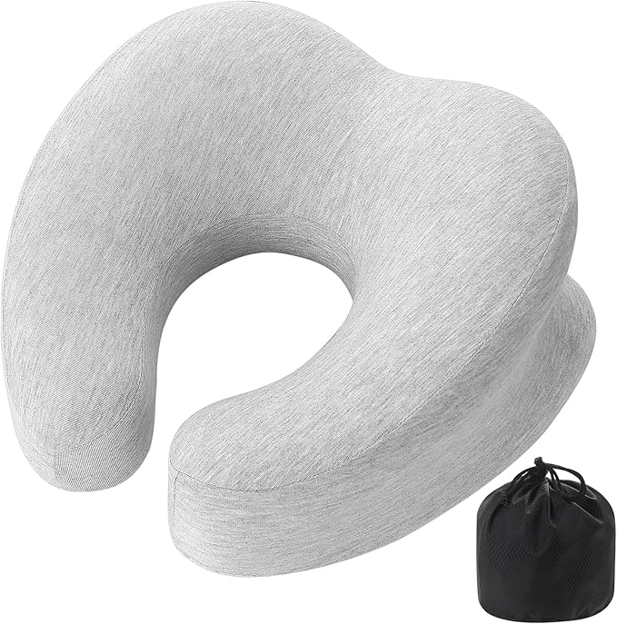 Read more about the article Travel Pillow,Breathe Easy Face Down Pillow,Desk Napping Pillow,Massage Pillow Face Down, Comfortable Breathable Cover,Stowable Pillows for Sleeping,Office,Car, Airport Travel Essentials (light gray)