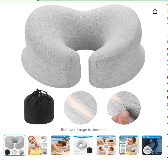 Read more about the article Travel Pillow, Neck Travel Pillow, Napping Pillow,Memory Foam Neck Travel Pillow, for Airplane Sleeping Neck Support,A Versatile and Exquisite Neck Pillow (Light Grey)