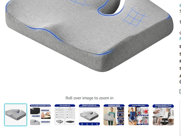 Read more about the article Extra Large Memory Seat Cushion,Multifunctional for Office or Driving Use,Back and Tailbone Relief,for Car, Travel, Office, Wheelchair(21.5 * 17.7 * 4 inches)