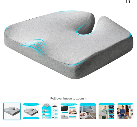 Read more about the article Extra-Large Memory seat Cushion 21.5 * 17.7 * 4 inches Suitable for Office Chairs, Cars, Floor has Good air Permeability and Support is The Gift for Large Size and sedentary Crowd (LightGrey)