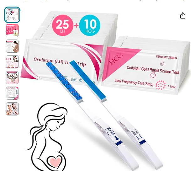 Read more about the article 25 Ovulation Test Strips and 10 Pregnancy Test Strips, Ovulation & Fertility Test Kits, Ovulation Test and Pregnancy Test Early Detection, Highly Sensitive 20miu/ml Test