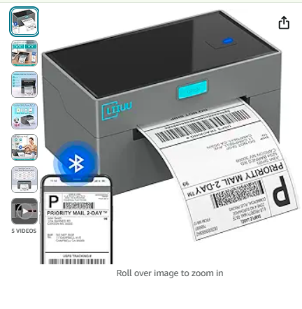 Read more about the article Bluetooth Thermal Shipping Label Printer, 4×6 Label Printer for Shipping Packages, Support iOS, iPhone, iPad, Android, Mac and Windows, Widely Used for Amazon, Ebay, Shopify, Etsy, USPS,UPS