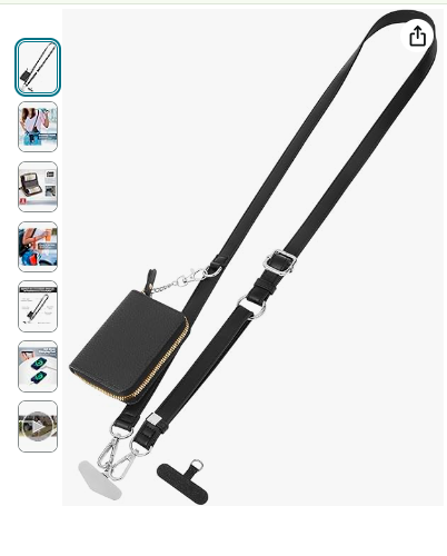 Read more about the article Clip And Go Strap For Phone With Wallet Crossbody Phone Lanyard Adjustable Wrist Strap Cell Phone Strap With Zippered Pouch