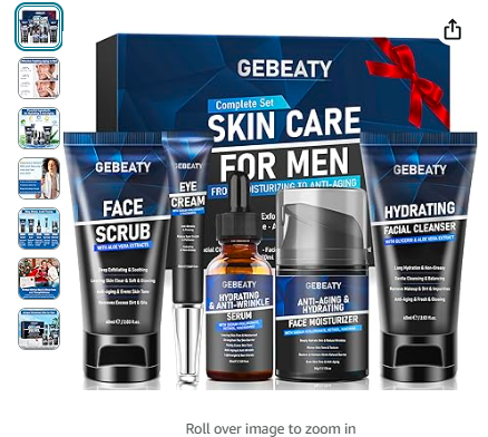 Read more about the article Mens Gifts for Christmas,Anti Aging Men’s Skin Care Set for Fine Lines & Wrinkles,Facial Skin Care Routine Kit w/Cleanser,Scrub,Retinol Serum,Eye Cream,Moisturizer,Mens Gifts Ideas,Skincare Gift Set