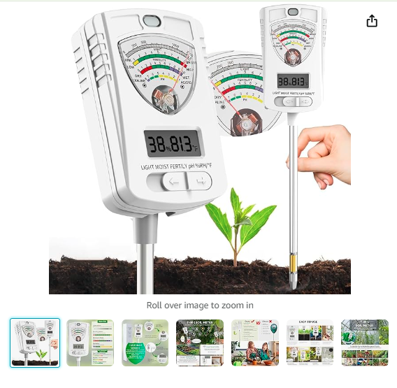 Read more about the article 7-in-1 Soil ph Test kit, Soil Tester, Soil Meter of Moisture/Light/Fertility/PH/Soil Temp for House Plants, Soil Hygrometer Moisture Sensor for Indoor & Outdoor, Garden, Farm, Lawn Plant Care [Gray]