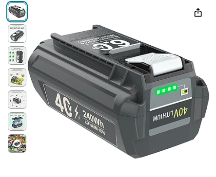 Read more about the article 40V 6.0A Replacement Battery for Ryobi 40V Lithium Battery Compatible with Ryobi