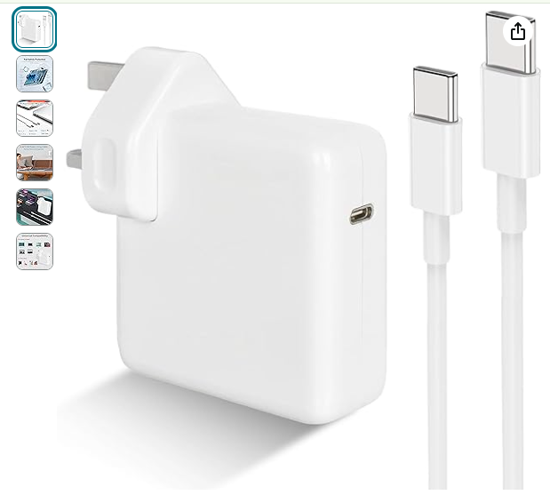 Read more about the article Charger，Mac Book Pro Charger，Laptop Charger for New 16,15,14,13 inch,iPad Pro12.9,11 inch,MacBook Air 13 Inch,Lenovo and All USB C Device, included 2M USB C- C Cable