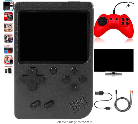 Read more about the article Retro Gaming Console, Portable Handheld Game Console Plug & Play Video Games with 500 Classic Games Rechargeable 3.0-inch Screen Handheld Gaming Two Players Support for TV