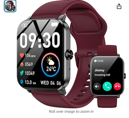 Read more about the article Smart Watch for Men Women Answer/Make Calls and Message Reminder, Fitness Watch 1.85″ HD Touch Screen, 120+ Sports Modes/Heart Rate/Sleep Monitor, Activity Trackers for iOS/Android (Red)