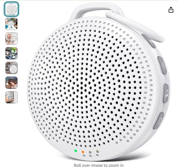 Read more about the article White Noise Machine with 21 Natural Sounds, Portable and Durable, 2000 mAh Battery, Over 12 Hours Playtime, Ideal for Babies and Adults, Improves Concentration and Sleep Quality with Timer Function