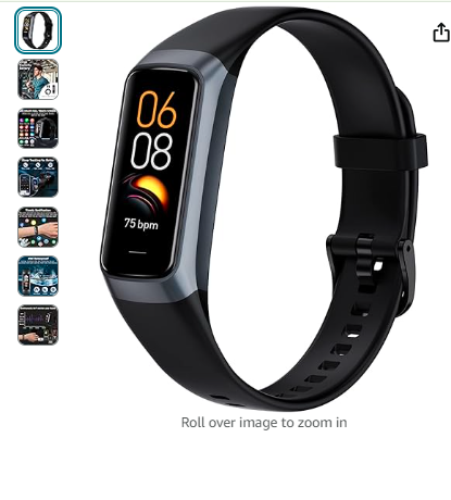 Read more about the article Fitness Tracker, 1.10” AMOLED Touch Color Screen Men’s and Women’s Smartwatch, All-Weather Blood Oxygen Heart Rate Sleep Monitor, IP68 Waterproof Smartwatch, Step Calorie Counter(Black)