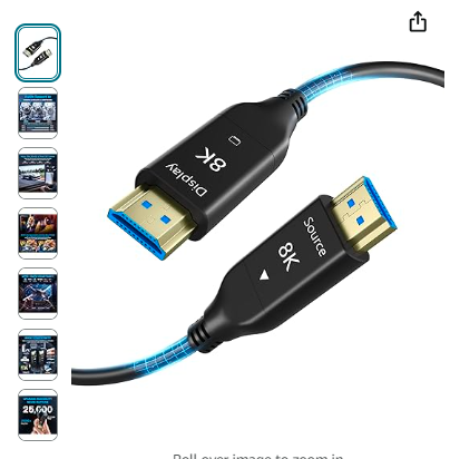 Read more about the article 8K 10K 4K HDMI 2.1 Cable 48Gbps 6.6FT/2M, Certified Ultra High Speed HDMI Cables Cord, 10K 8K@60Hz, 4K@120Hz,DTS:X, HDCP 2.2 & 2.3, HDR 10,eARC Compatible for Netflix Roku TV PS5 Xbox & More