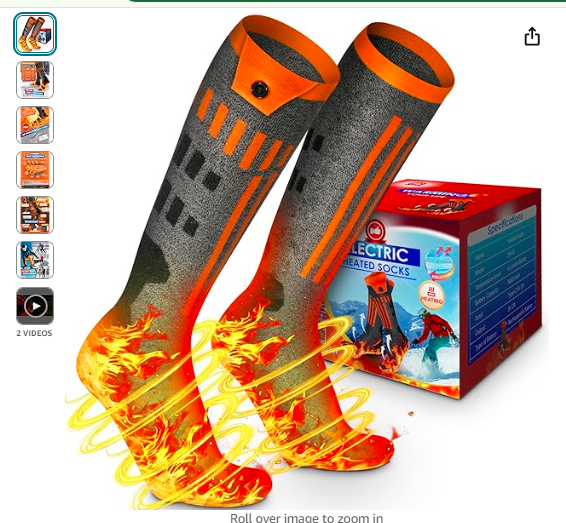 Read more about the article Rechargeable Heated Socks with 5000mAh Battery – Faster Heating Electric Foot Warmers for Men & Women, 4 Temp Setting, Up to 10 Hours, Warm Heated Socks for Winter Hunting, Fishing, Skiing