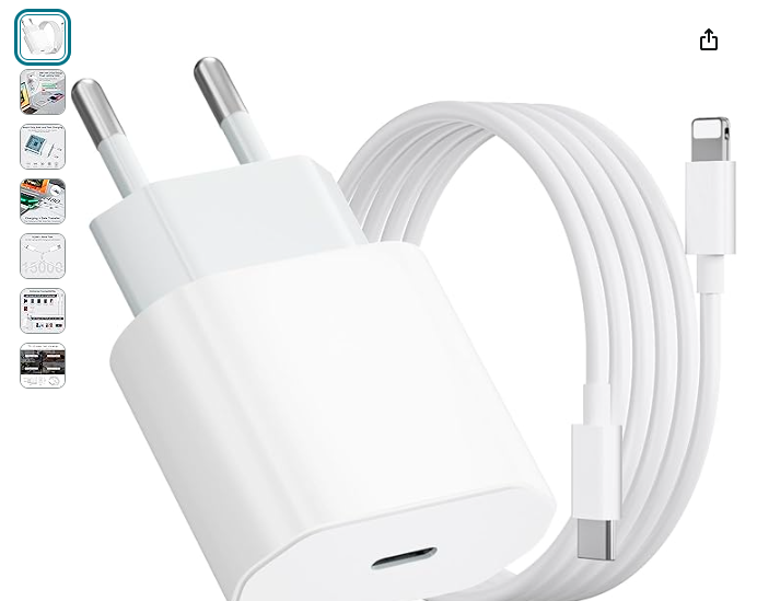 Read more about the article USB C Charger with iPhone Charging Cable, 20 W iPhone Fast Charger with Charging Cable, iPhone, iPhone Charging Cable, Fast Charging Cable for iPhone 14/13/12/11/X/8/7