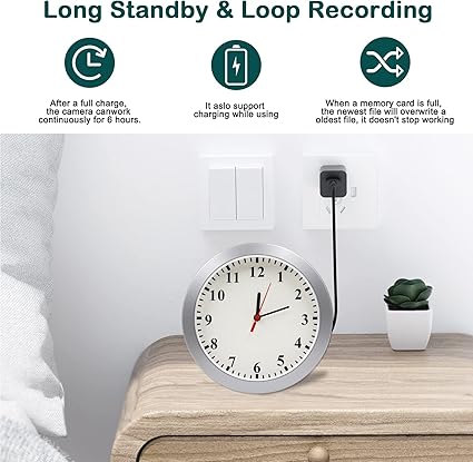 Read more about the article Hidden Camera Clock, 1080P HD Security Spy Camera with Motion Detection Loop Recording, Indoor Mini Camera Wall Clock for Home Office Nanny