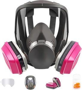 Full Face Respirator Mask, 6800 Reusable Respirator Mask with Filters 60921, Anti-fog, Ideal for Paint, Spray, Dust