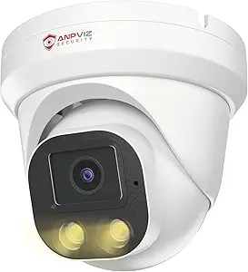 Anpviz 4MP PoE IP Camera, Turret Security IP Camera Outdoor Indoor, AI Human Motion Detection, Smart Dual Light Color Night Vision, Built-in Mic, 2.8mm Lens, IP66 Waterproof, NDAA Complaint (U Series)