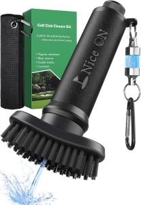 Magnetic Golf Club Cleaner Brush with Towel, Water Golf Club Brush Groove Cleaner, Golf Bag Accessories for Men Gifts